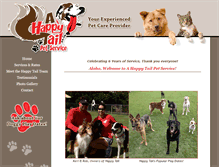 Tablet Screenshot of ahappytailpetservice.com